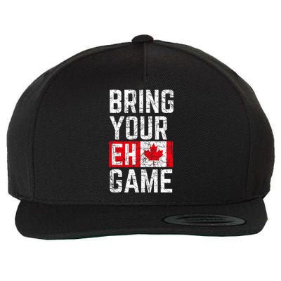 Bring Your Eh Game Canadian Flag Canada Pride Wool Snapback Cap