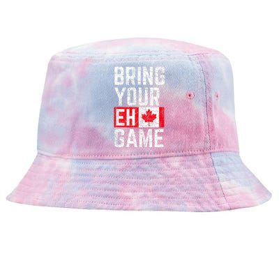 Bring Your Eh Game Canadian Flag Canada Pride Tie-Dyed Bucket Hat