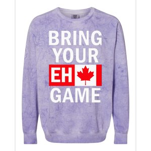 Bring Your Eh Game Canadian Flag Canada Colorblast Crewneck Sweatshirt