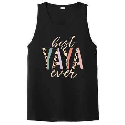 Best Yaya Ever Gifts Leopard Print Mothers Day PosiCharge Competitor Tank