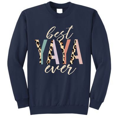 Best Yaya Ever Gifts Leopard Print Mothers Day Sweatshirt