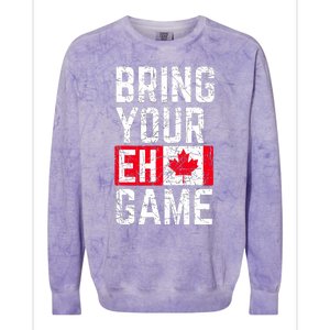 Bring Your Eh Game Canadian Flag Canada Pride Colorblast Crewneck Sweatshirt