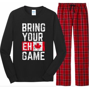 Bring Your Eh Game Canadian Flag Canada Pride Long Sleeve Pajama Set