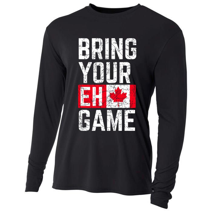 Bring Your Eh Game Canadian Flag Canada Pride Cooling Performance Long Sleeve Crew