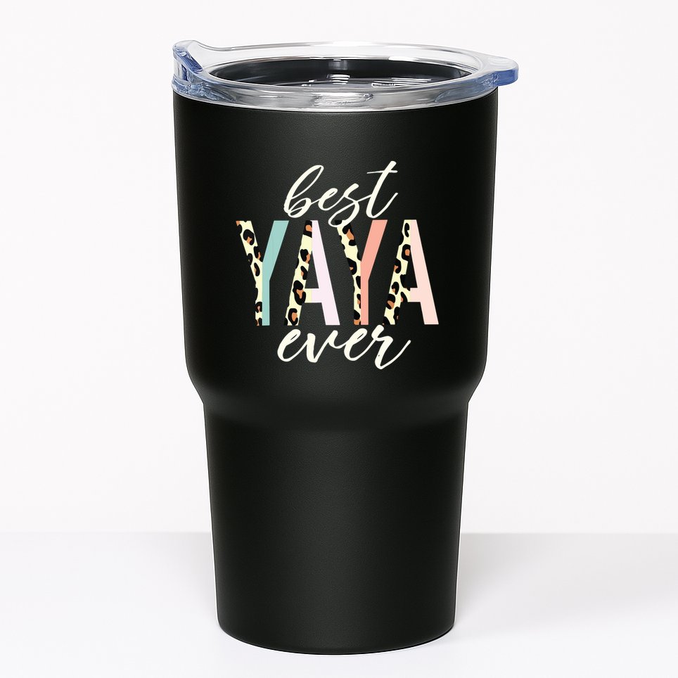 Best Yaya Ever Gifts Leopard Print Mothers Day Tumbler