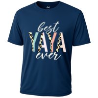 Best Yaya Ever Gifts Leopard Print Mothers Day Cooling Performance Crew T-Shirt