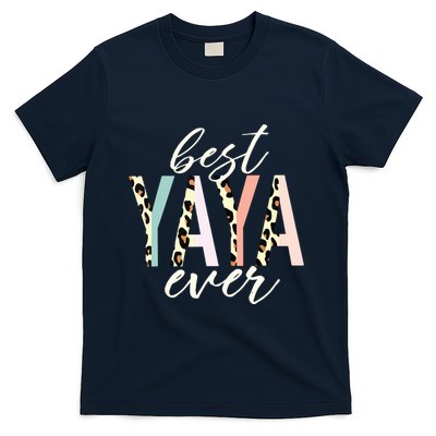 Best Yaya Ever Gifts Leopard Print Mothers Day T-Shirt