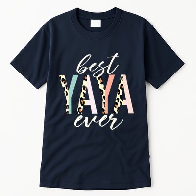 Best Yaya Ever Gifts Leopard Print Mothers Day Tall T-Shirt