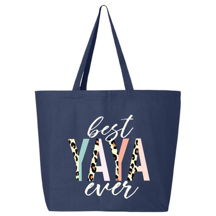 Best Yaya Ever Gifts Leopard Print Mothers Day 25L Jumbo Tote