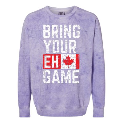 Bring Your Eh Game Canadian Flag Canada Pride Colorblast Crewneck Sweatshirt