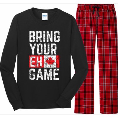 Bring Your Eh Game Canadian Flag Canada Pride Long Sleeve Pajama Set