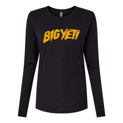 Big Yeti Fans Kelce Funny Text Womens Cotton Relaxed Long Sleeve T-Shirt