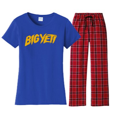 Big Yeti Fans Kelce Funny Text Women's Flannel Pajama Set