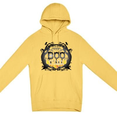 Boo Y'all Funny Halloween Premium Pullover Hoodie