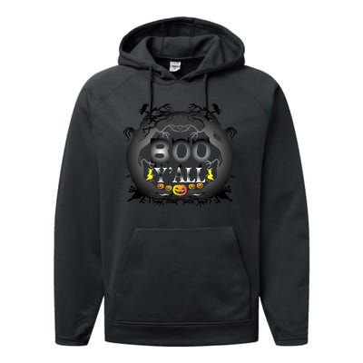 Boo Y'all Funny Halloween Performance Fleece Hoodie