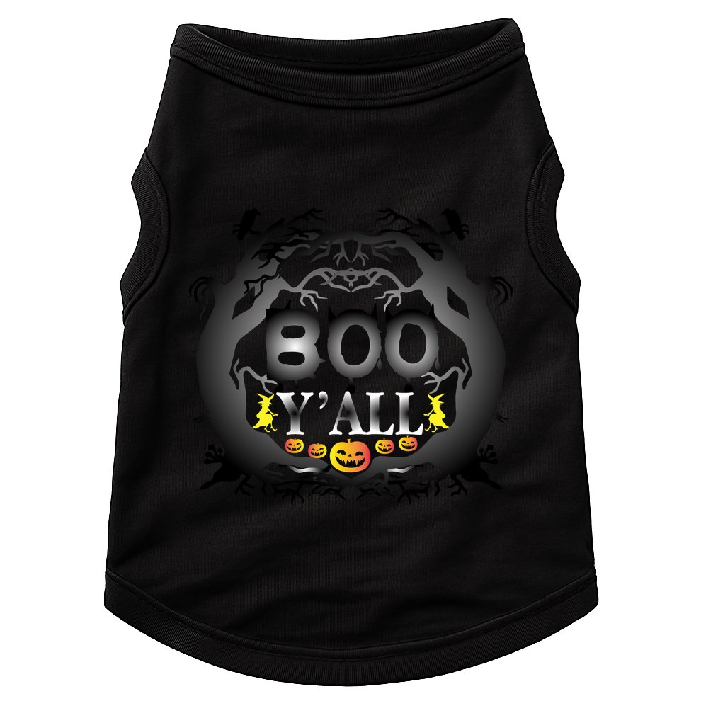 Boo Y'all Funny Halloween Doggie Tank