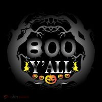 Boo Y'all Funny Halloween Flexfit Unipanel Trucker Cap