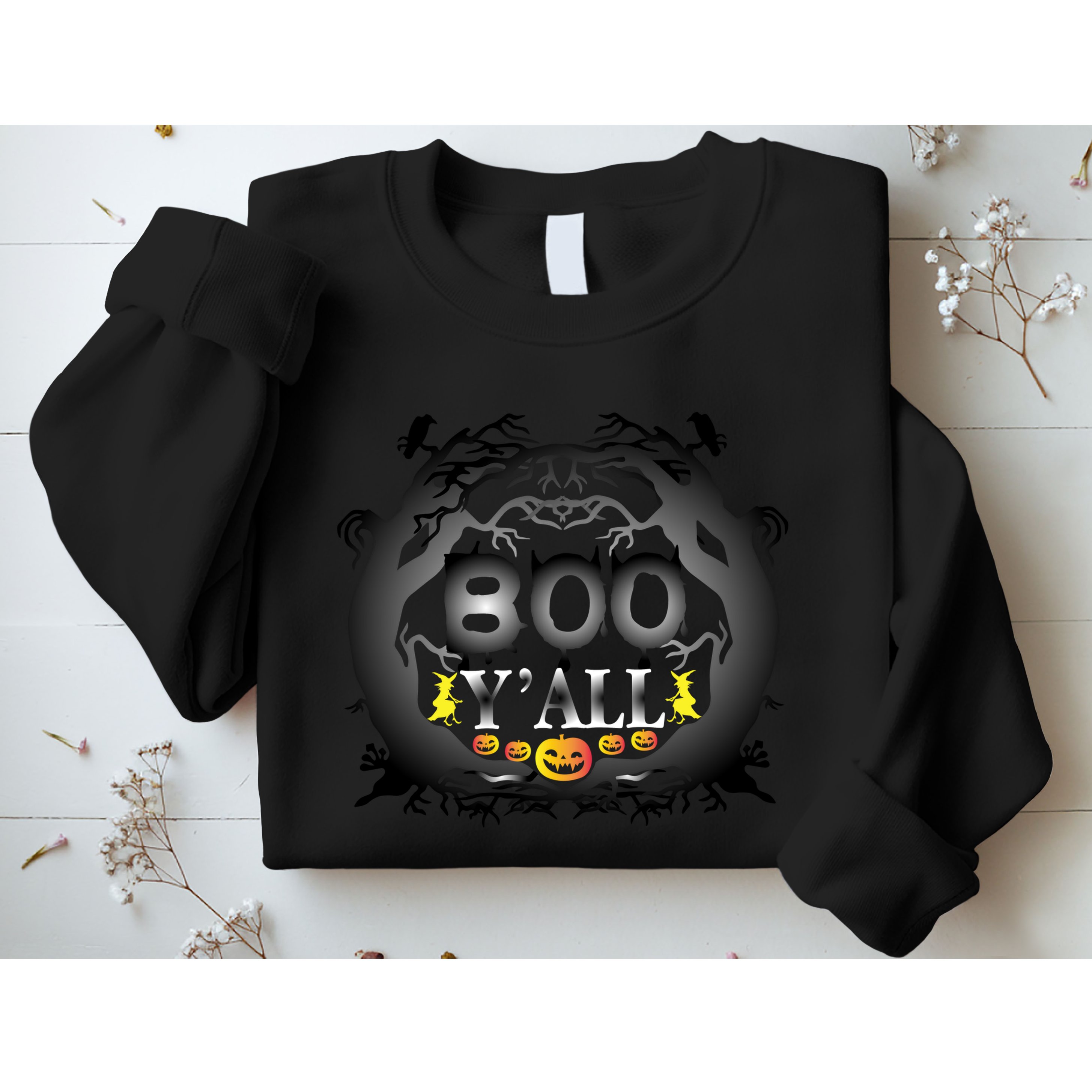 Boo Y'all Funny Halloween Sweatshirt