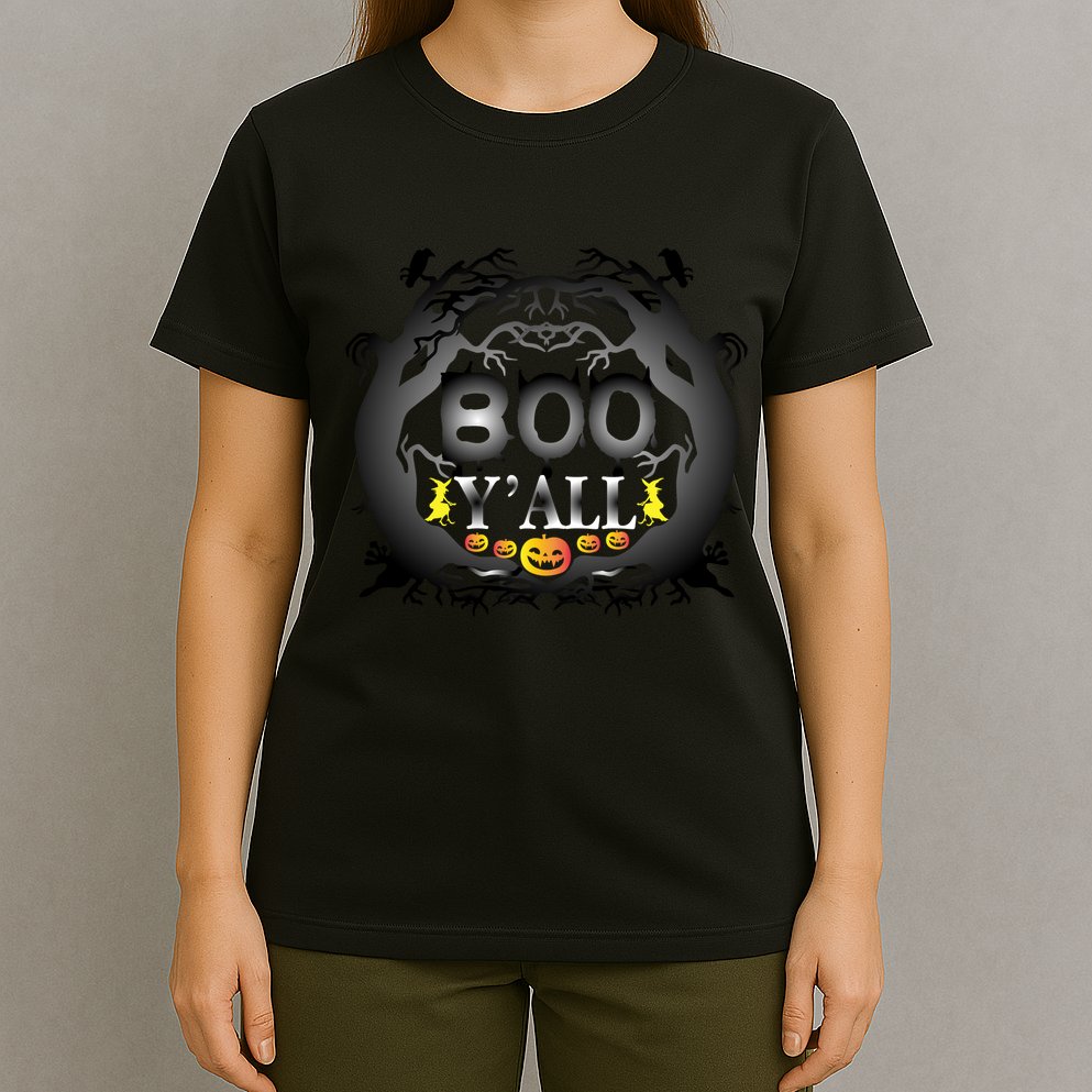 Boo Y'all Funny Halloween T-Shirt