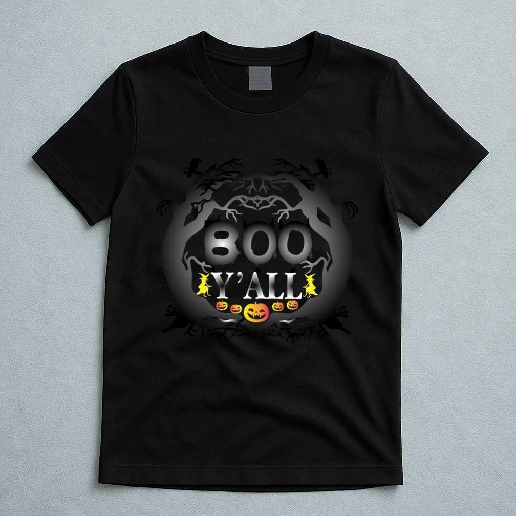 Boo Y'all Funny Halloween T-Shirt