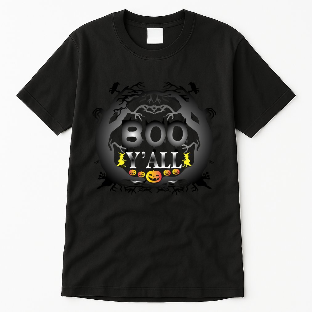 Boo Y'all Funny Halloween Tall T-Shirt