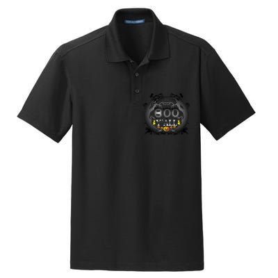 Boo Y'all Funny Halloween Dry Zone Grid Polo