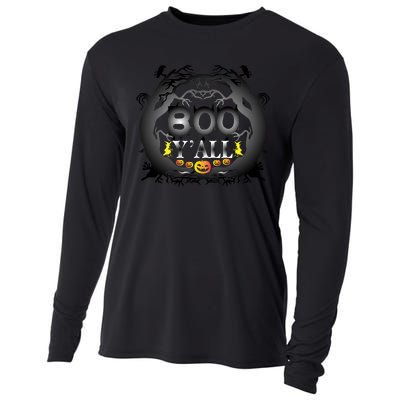 Boo Y'all Funny Halloween Cooling Performance Long Sleeve Crew