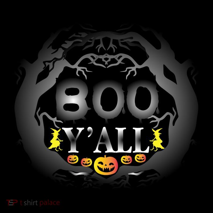 Boo Y'all Funny Halloween Youth Performance Sprint T-Shirt