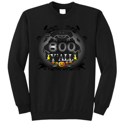 Boo Y'all Funny Halloween Tall Sweatshirt