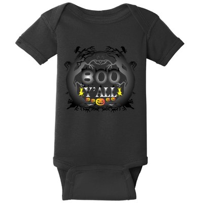 Boo Y'all Funny Halloween Baby Bodysuit