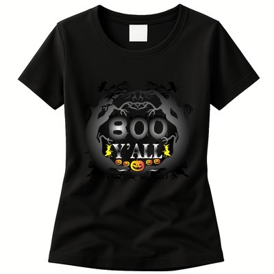 Boo Y'all Funny Halloween Womens T-Shirt