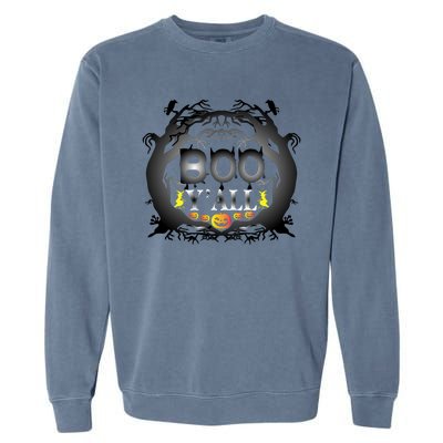 Boo Y'all Funny Halloween Garment-Dyed Sweatshirt