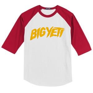 Big Yeti Fans Kelce Funny Text Kids Colorblock Raglan Jersey