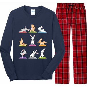 Bunny Yoga Funny Rabbits In Yoga Poses Sports Tee Long Sleeve Pajama Set