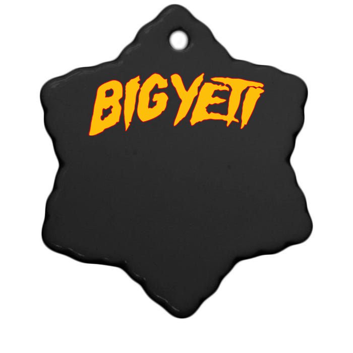 Big Yeti Fans Travis Funny Text Ceramic Star Ornament