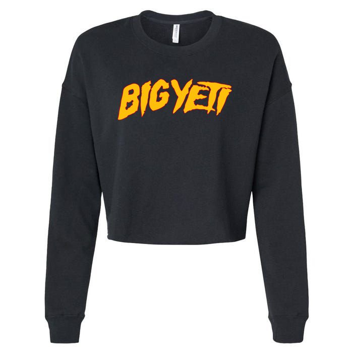 Big Yeti Fans Travis Funny Text Cropped Pullover Crew