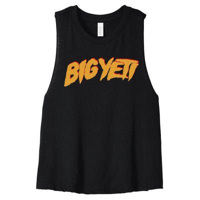 Big Yeti Fans Kelce Funny Text Women's Racerback Cropped Tank