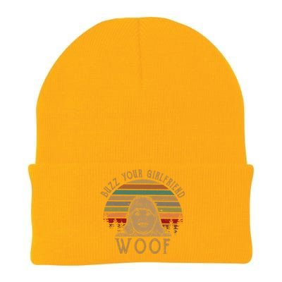 Buzz Your Girlfriend Woof Vintage Funny Knit Cap Winter Beanie