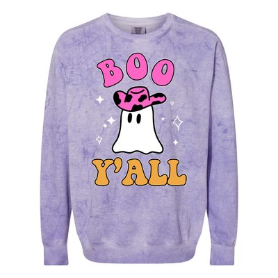 Boo Yall Ghost Halloween Colorblast Crewneck Sweatshirt