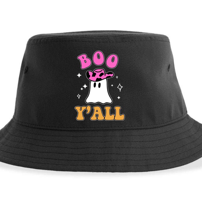 Boo Yall Ghost Halloween Sustainable Bucket Hat