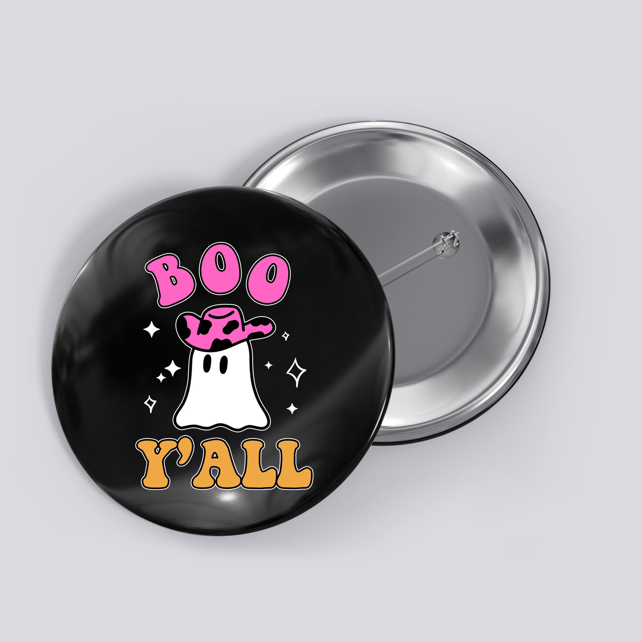 Boo Yall Ghost Halloween Button