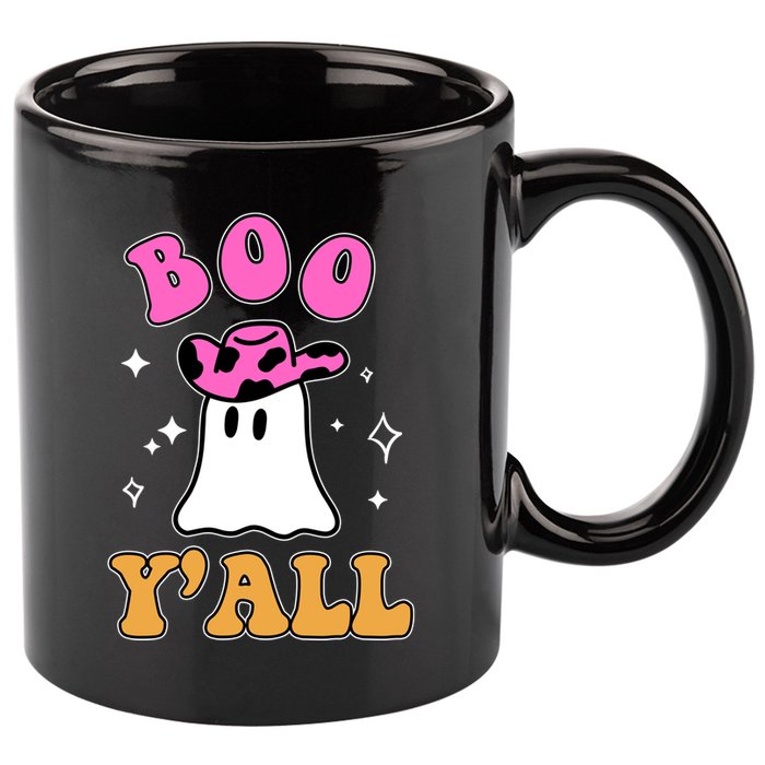 Boo Yall Ghost Halloween 11oz C Handle Ceramic Mug