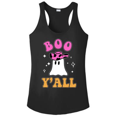 Boo Yall Ghost Halloween Ladies PosiCharge Competitor Racerback Tank