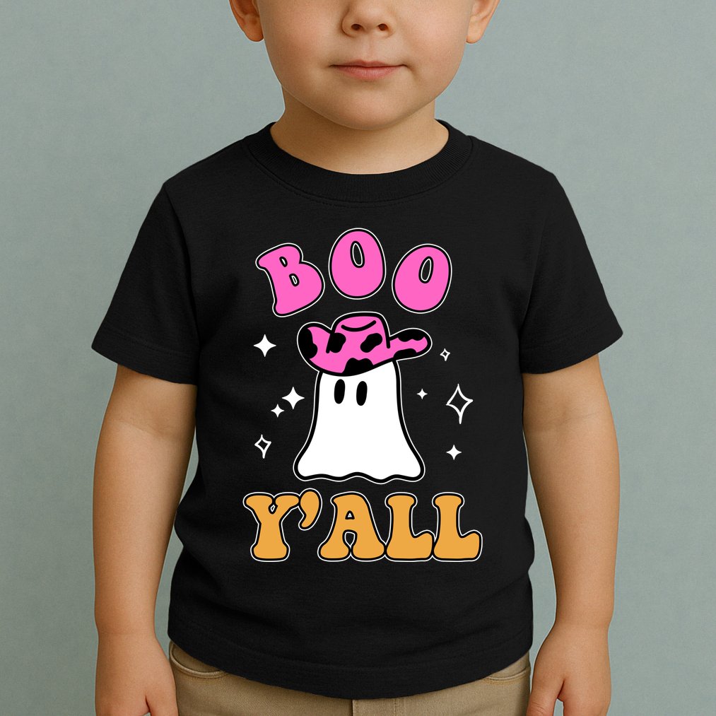 Boo Yall Ghost Halloween Toddler T-Shirt