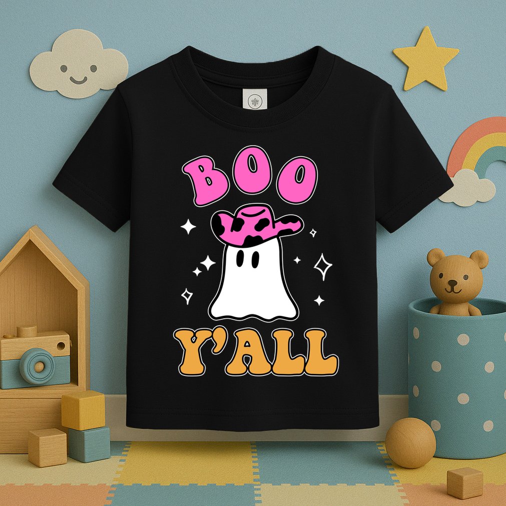 Boo Yall Ghost Halloween Toddler T-Shirt