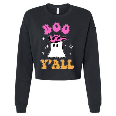 Boo Yall Ghost Halloween Cropped Pullover Crew