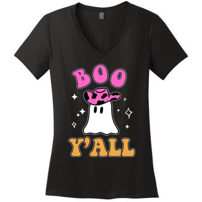 Boo Yall Ghost Halloween Women's V-Neck T-Shirt
