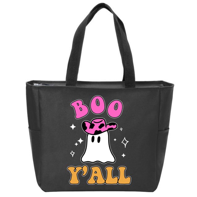 Boo Yall Ghost Halloween Zip Tote Bag