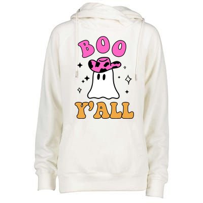 Boo Yall Ghost Halloween Womens Funnel Neck Pullover Hood