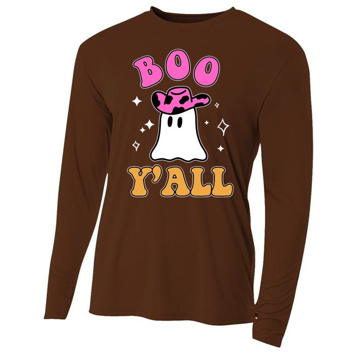 Boo Yall Ghost Halloween Cooling Performance Long Sleeve Crew